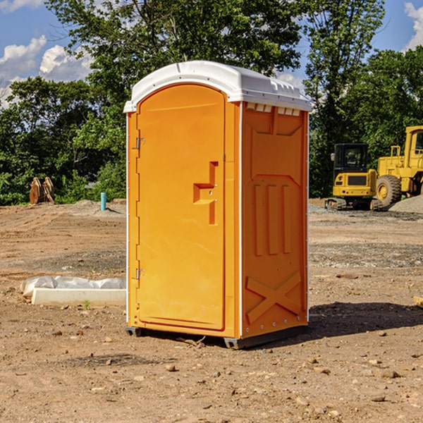 how often are the porta potties cleaned and serviced during a rental period in Buskirk